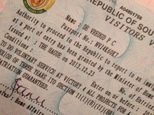 Visum voor 3 jaar.
